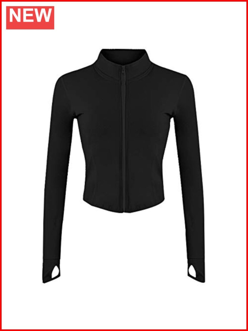 Women's Zip Up Athletic Cropped Running Jacket Slim Fit